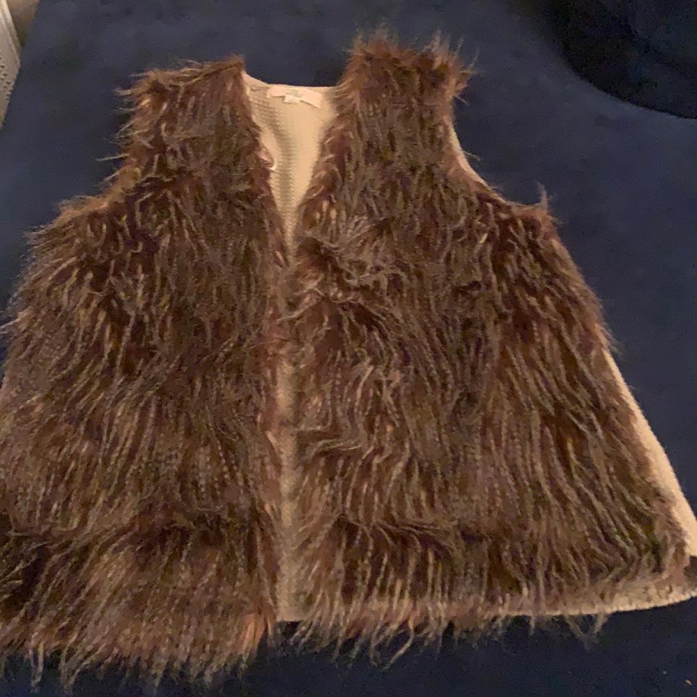 Faux Fur Vest excellent condition size M